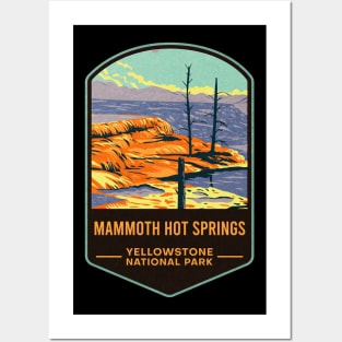 Mammoth Hot Springs Yellowstone National Park Posters and Art